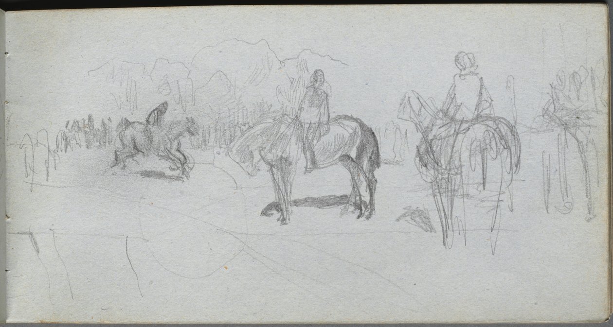 Luonnoskirja, sivu 52: Kuvatutkimus . tekijältä Jean Louis Ernest Meissonier