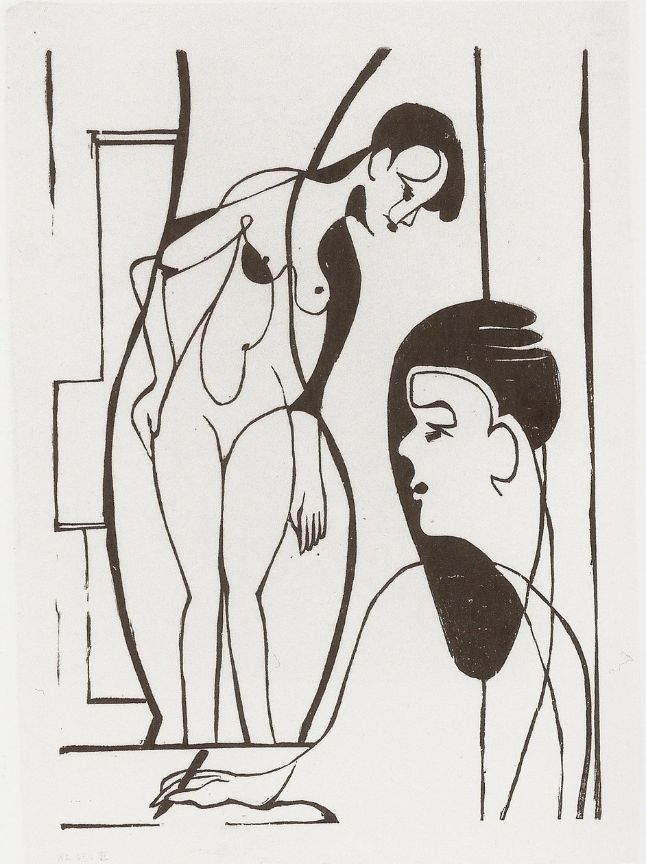 Kysymys ja malli tekijältä Ernst Ludwig Kirchner