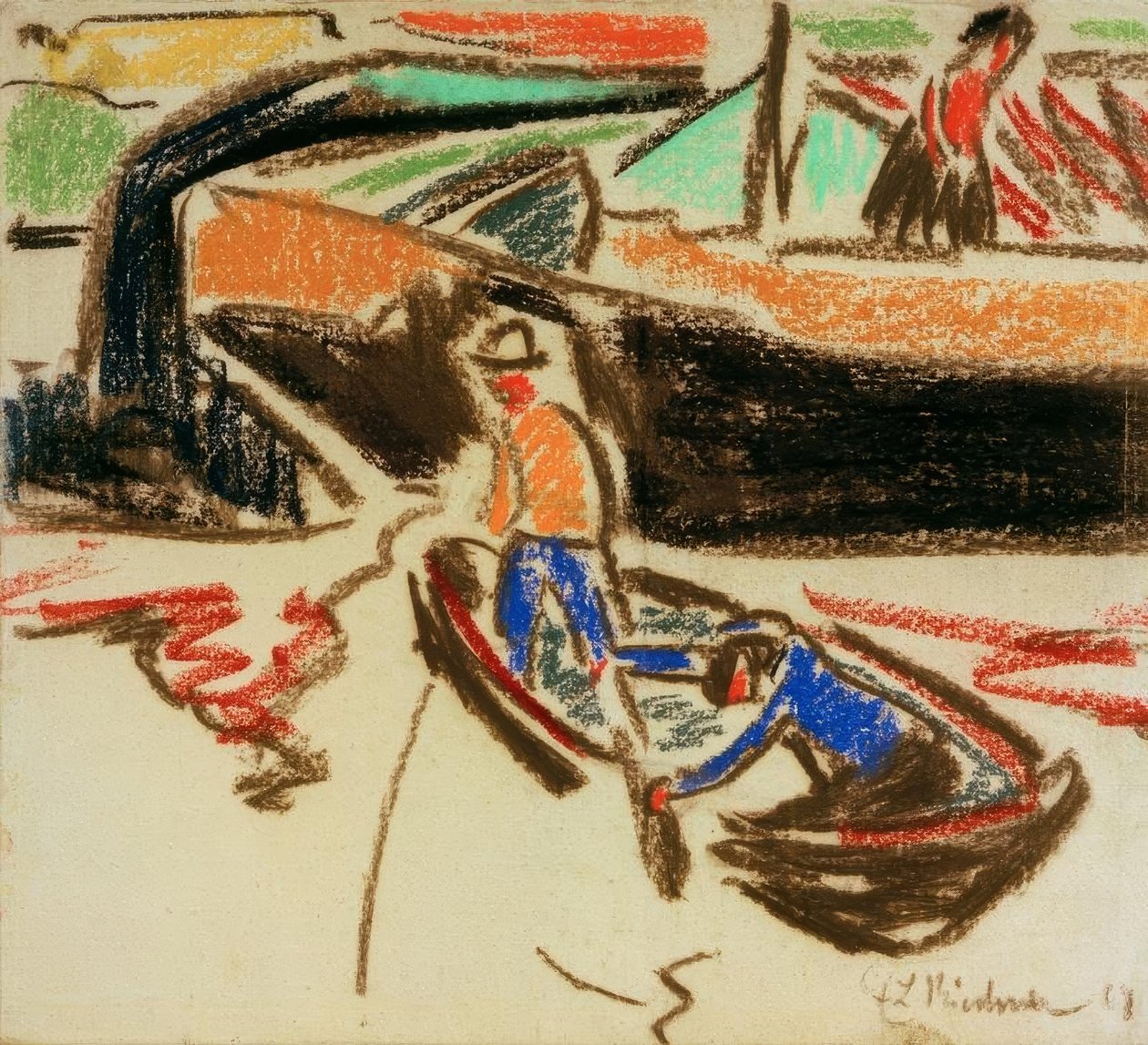 Zille ja Beiboot tekijältä Ernst Ludwig Kirchner