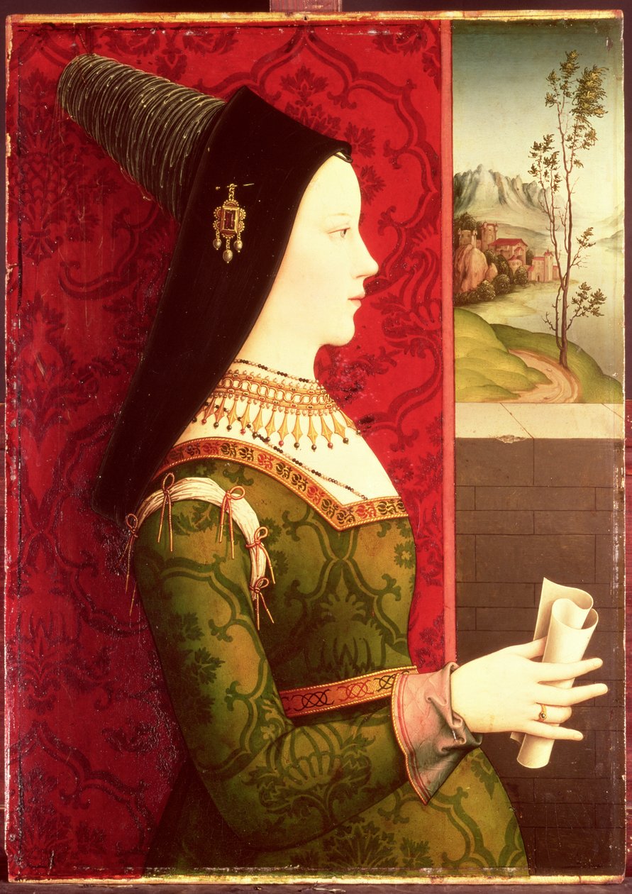 Burgundin Maria (1457-82) Kaarle Rohkean tytär, Burgundin herttua (1433-77), Itävallan keisari Maximilian I:n (1459-1519) vaimo ja Espanjan kuninkaan Filip I:n (1478-1506) äiti tekijältä Ernst Maler