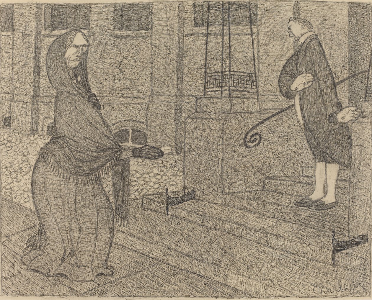 Korkealuokkainen, 1906. tekijältä Ernst Barlach