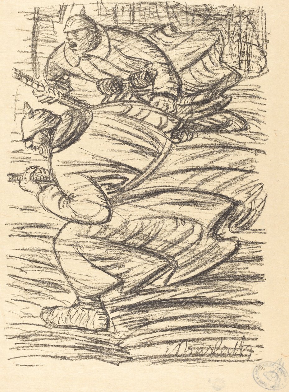 The Assault, julkaistu 1915. tekijältä Ernst Barlach