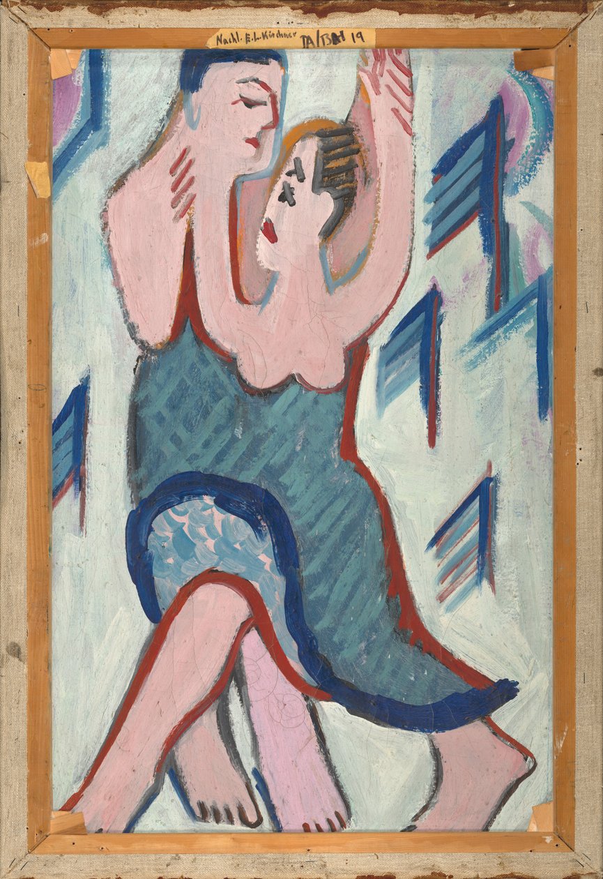 Tanssiva pari lumessa [käänteinen], 1928-1929. tekijältä Ernst Ludwig Kirchner