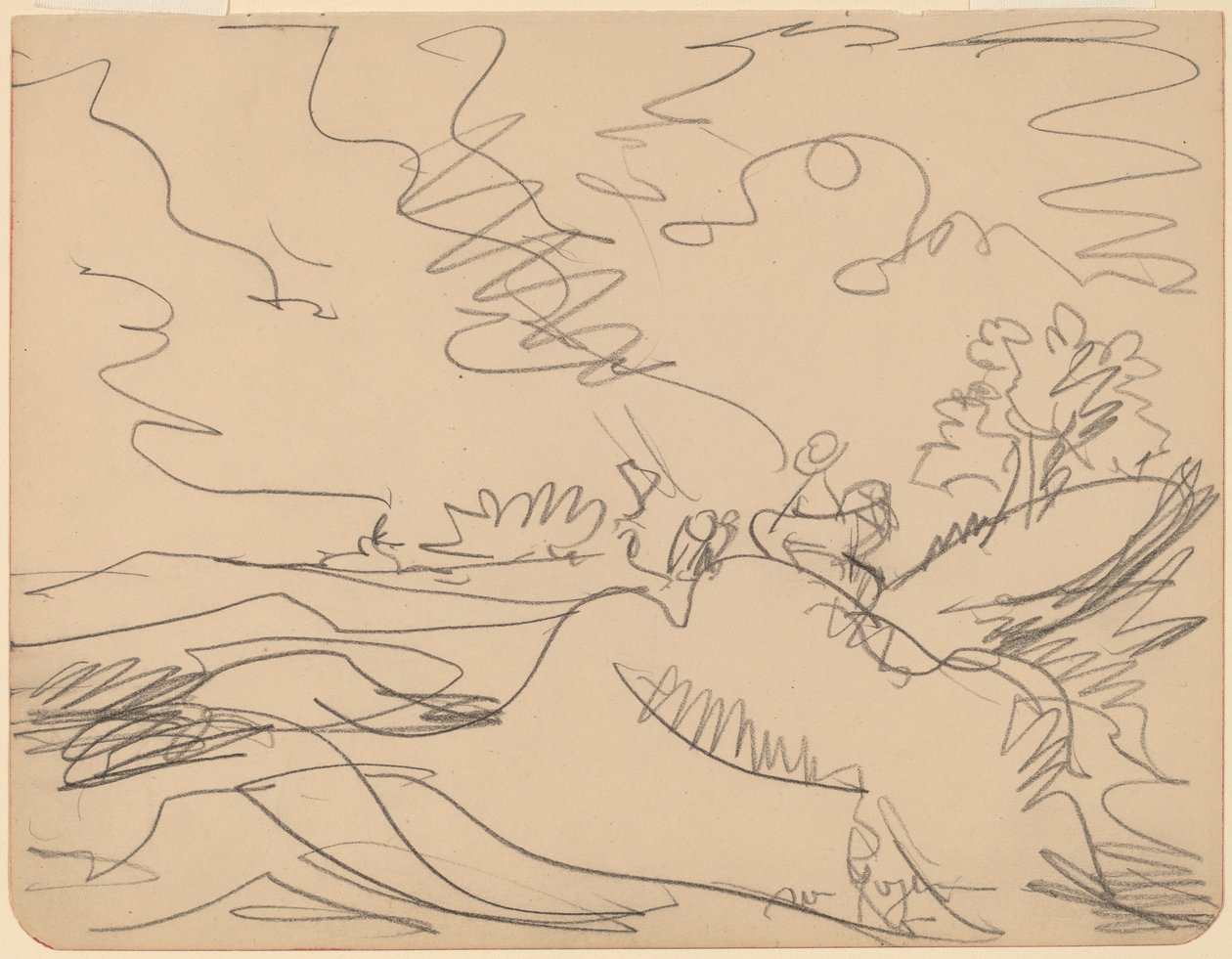 Maisema Taunuksessa, 1916. tekijältä Ernst Ludwig Kirchner