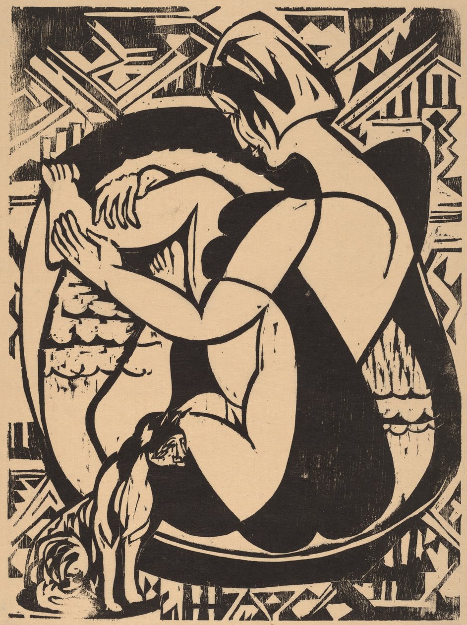 Nainen kylpyammeessa, 1936. tekijältä Ernst Ludwig Kirchner
