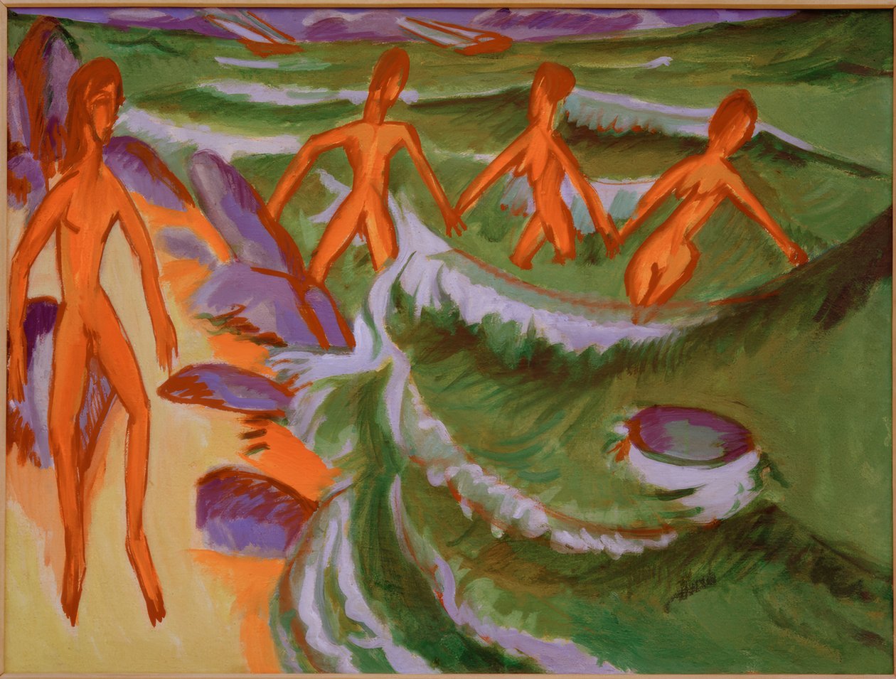 Uimarit rannalla (Fehmarn) tekijältä Ernst Ludwig Kirchner