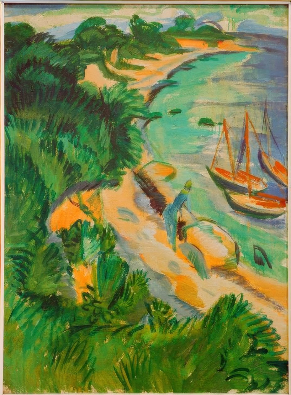 Fehmarnin lahti veneineen tekijältä Ernst Ludwig Kirchner