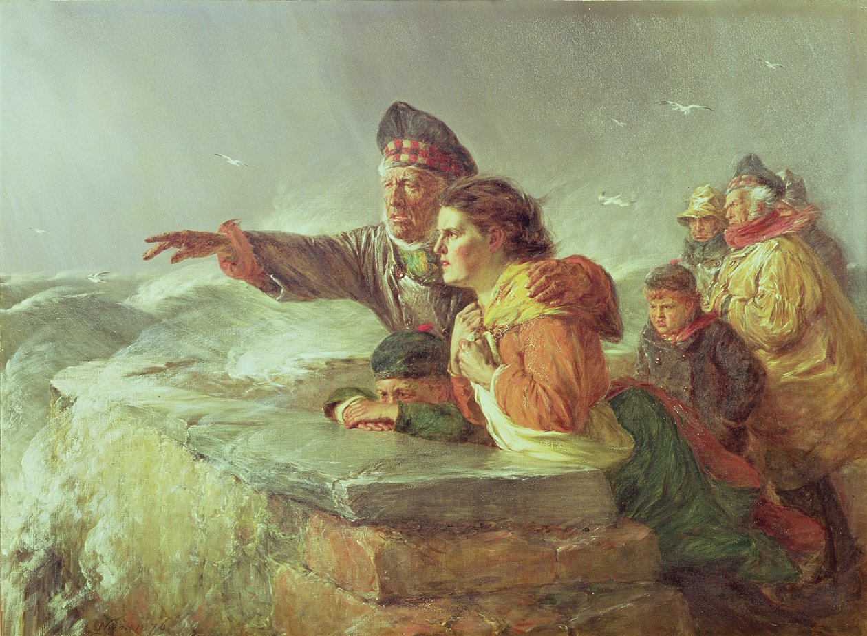 Kadonnut vene, n. 1876 tekijältä Erskine Nicol