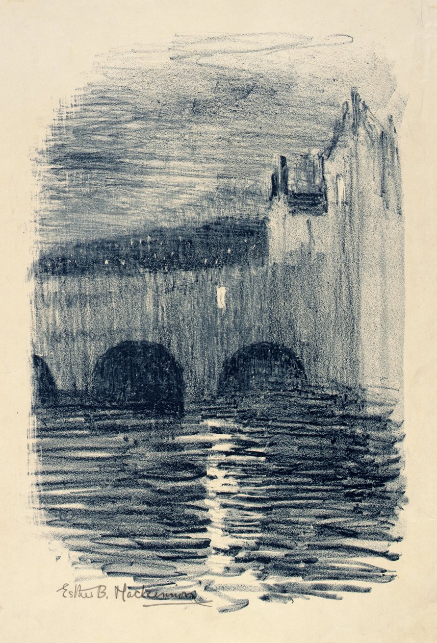 Pulteney Bridge, Bath--hämärä tekijältä Esther Blaikie MacKinnon