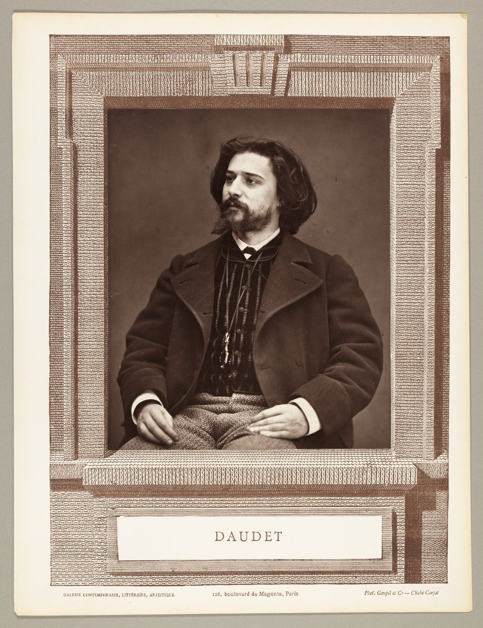 Alphonse Daudet (ranskalainen kirjailija, 1849-1897) tekijältä Etienne Carjat