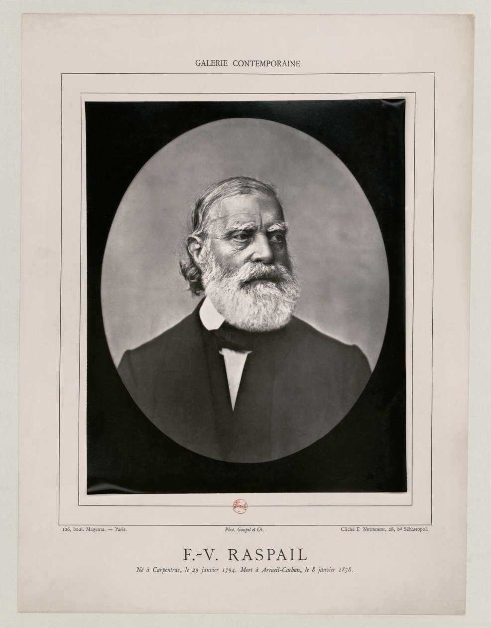 François Vincent Raspail Neurdein BNF Gallican sairaala tekijältä Etienne Neurdein