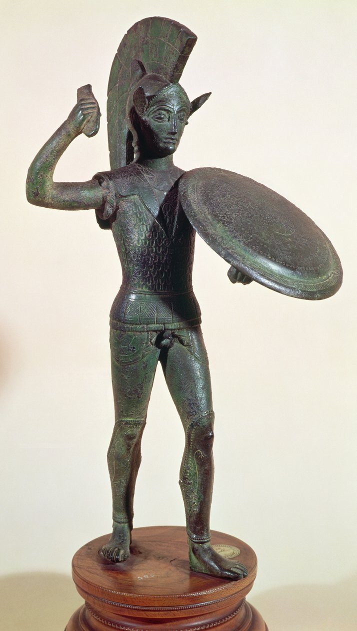 Jumala Mars tai soturi (pronssi) tekijältä Etruscan