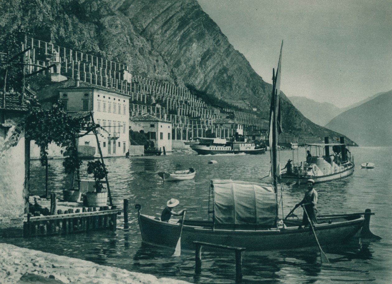 Limone sul Gardan satama, Italia, 1927 tekijältä Eugen Poppel