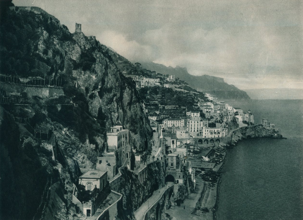 Näkymä Amalfi, Italia, 1927 tekijältä Eugen Poppel