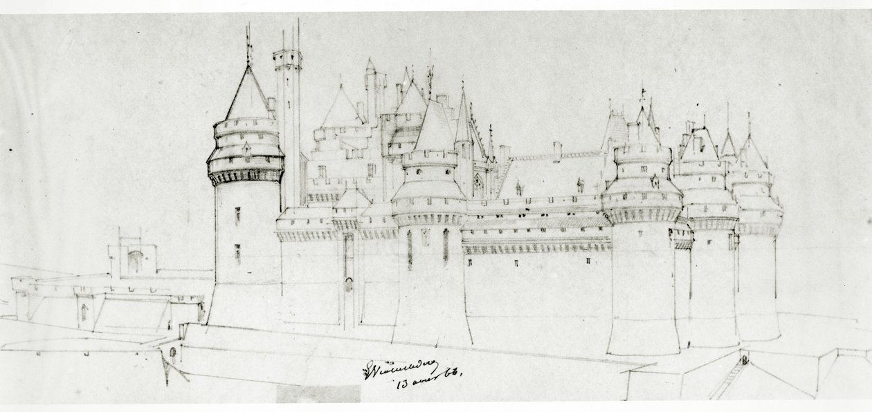 Pierrefondsin linna, 1866 tekijältä Eugene Emmanuel Viollet le Duc