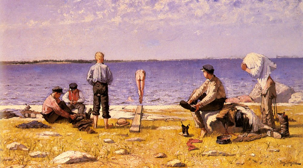 Pojat rannalla tekijältä Eugène Jansson