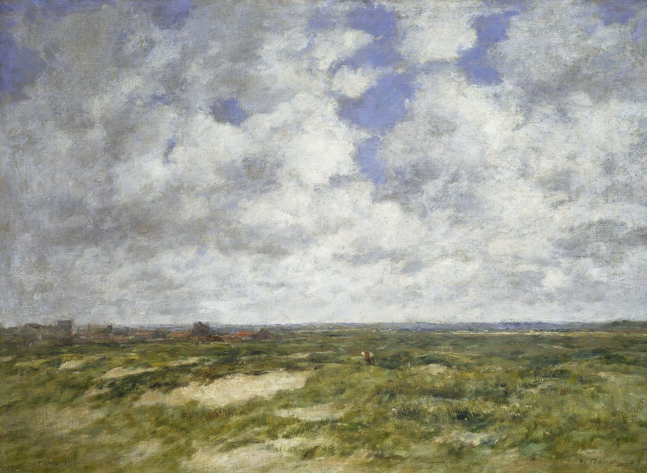 Berck, Pilvinen maisema, 1882 tekijältä Eugene Louis Boudin