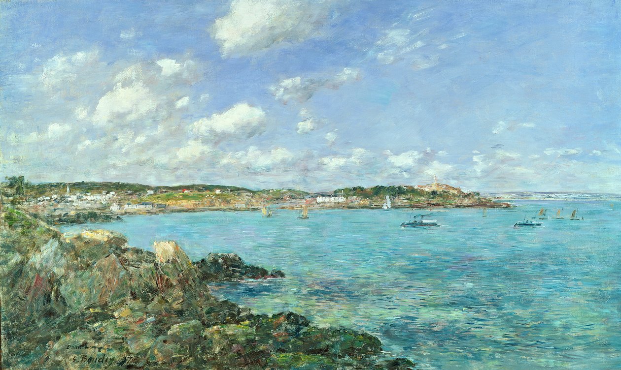 Douarnenezin lahti, 1897 tekijältä Eugene Louis Boudin