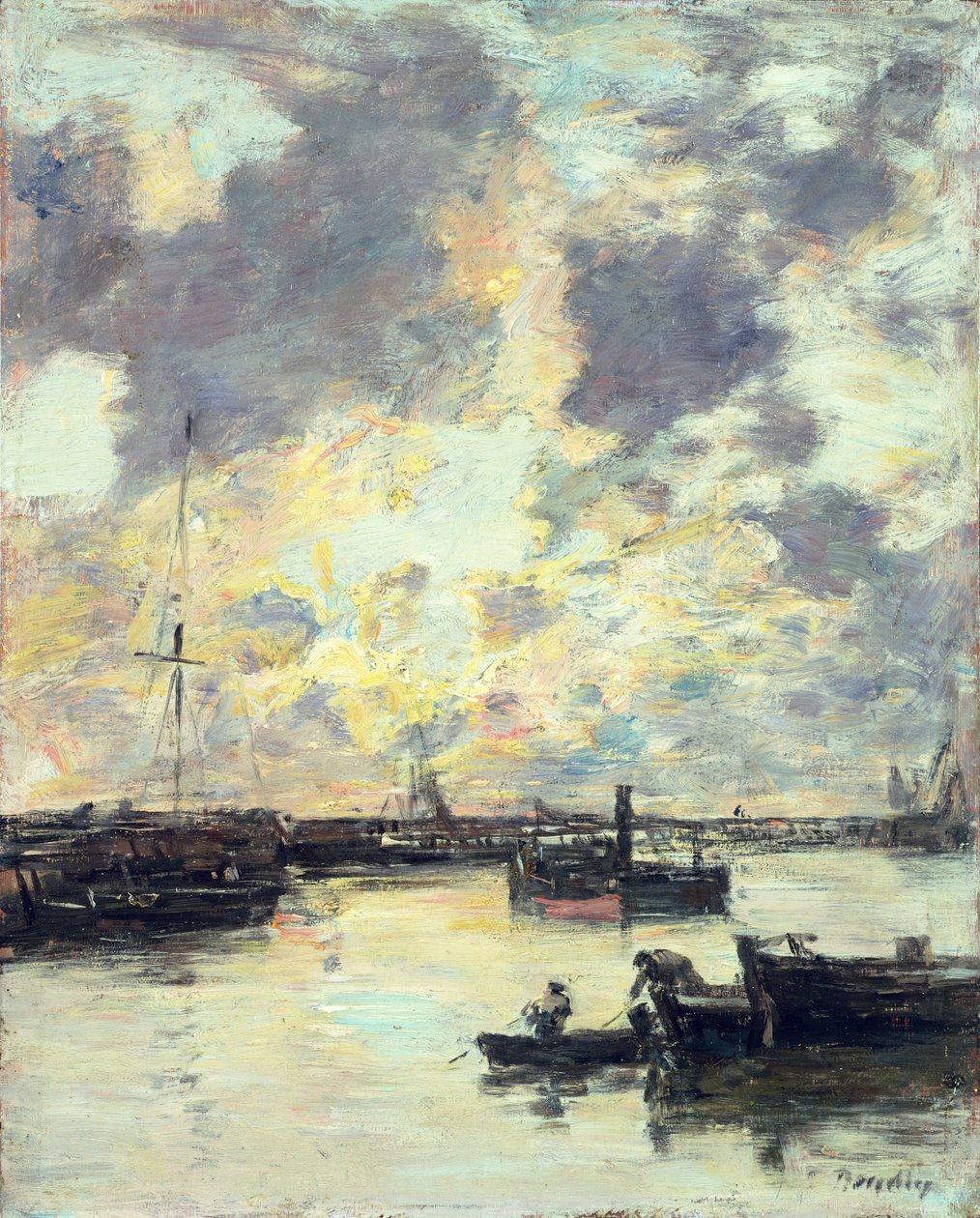 Satama, noin 1895 tekijältä Eugene Louis Boudin