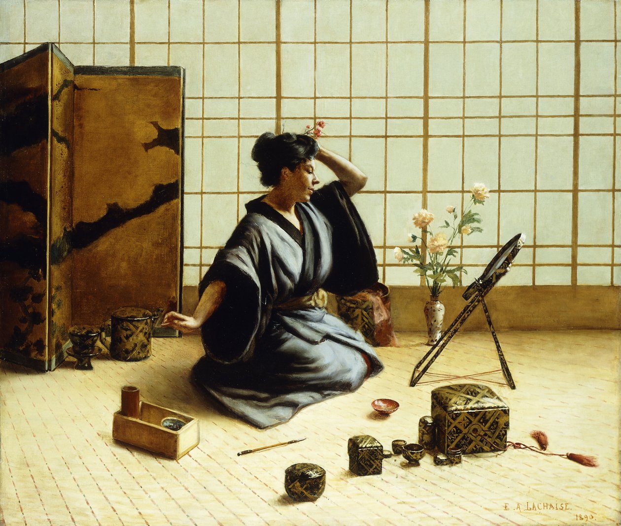 Geisha-tyttö, 1890 tekijältä Eugene Armand Lachaise
