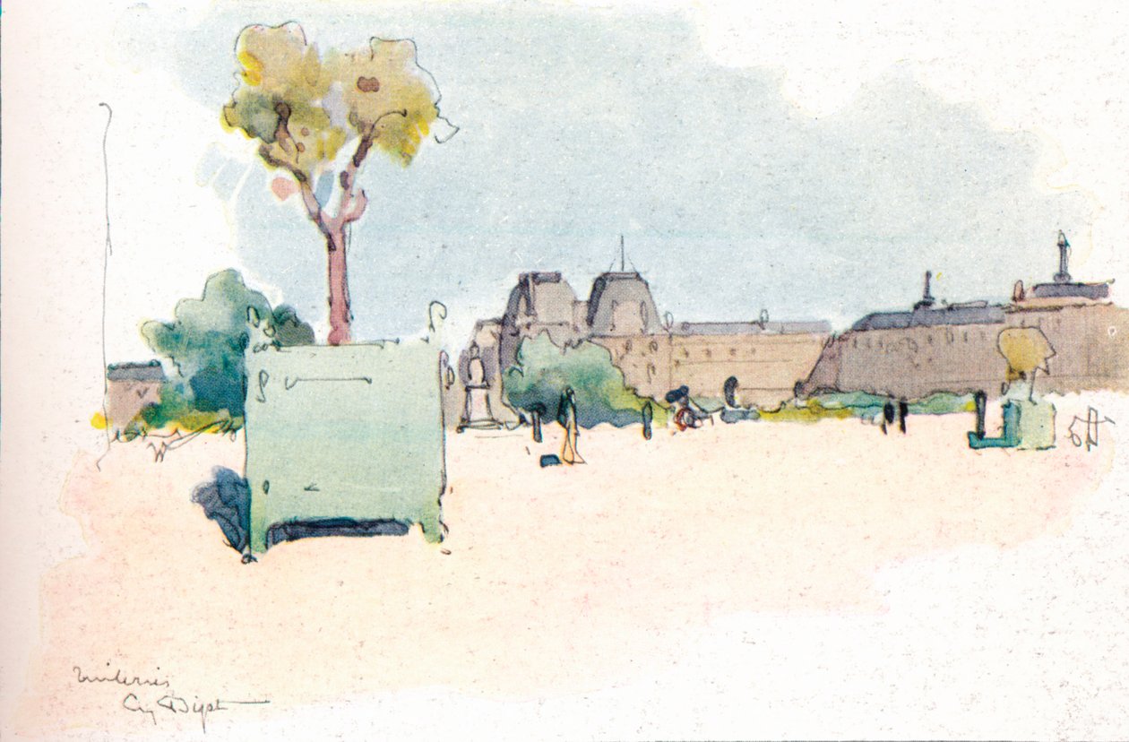 Tuileries, 1915 tekijältä Eugene Bejot