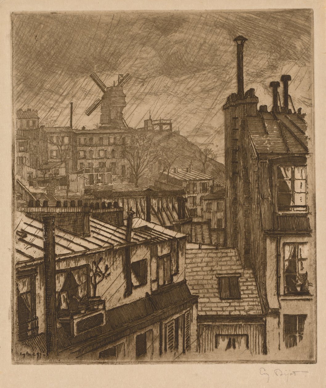Montmartre, Moulin de la Galette tekijältä Eugene Bejot