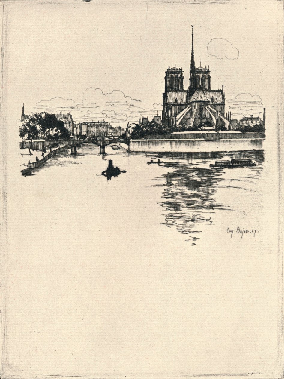 Notre Damen apsi, 1915 tekijältä Eugene Bejot