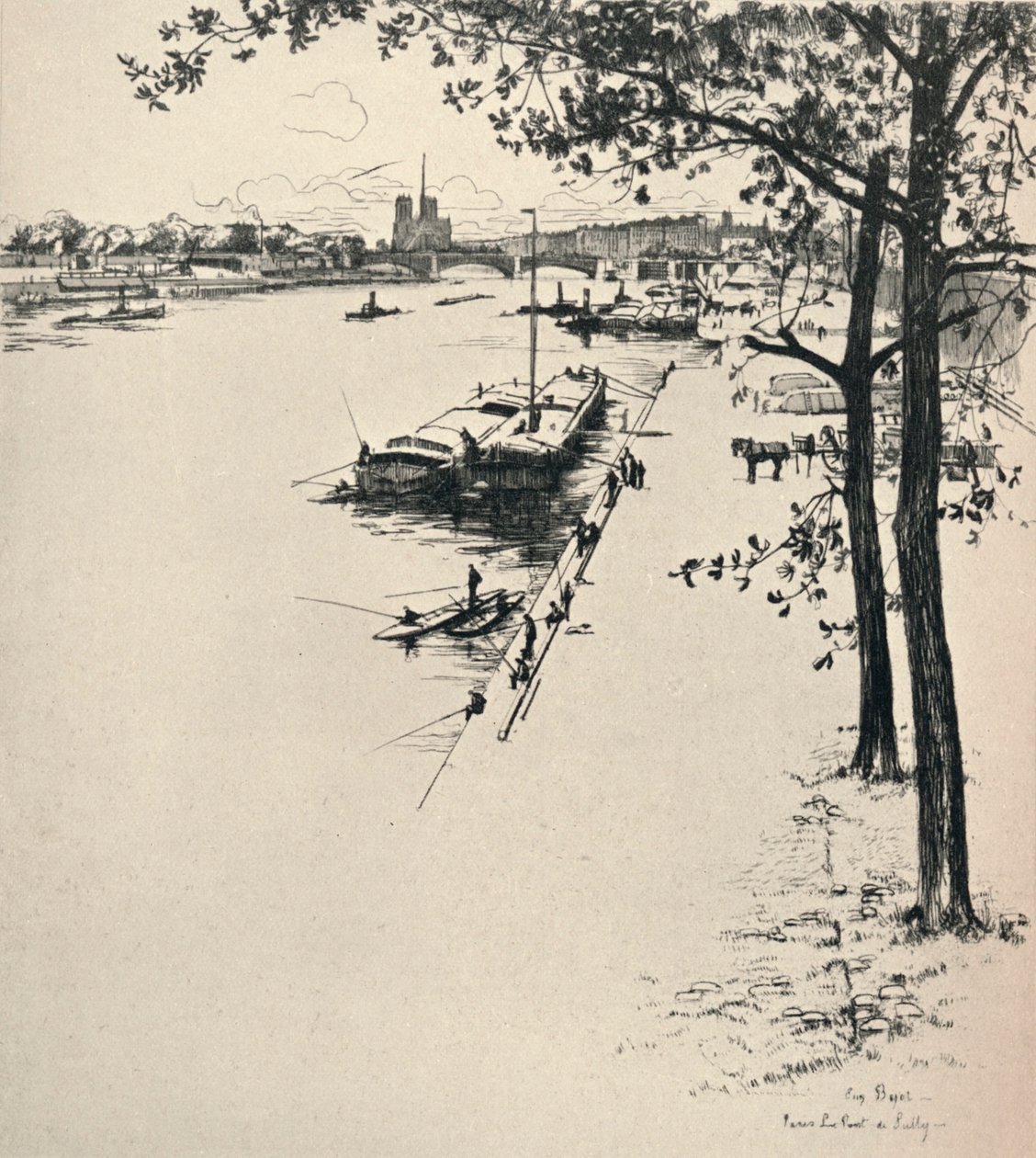 Pont de Sully, 1915 tekijältä Eugene Bejot