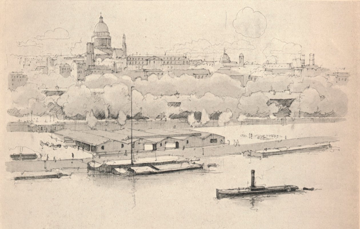 Quai St Bernard, 1915 tekijältä Eugene Bejot