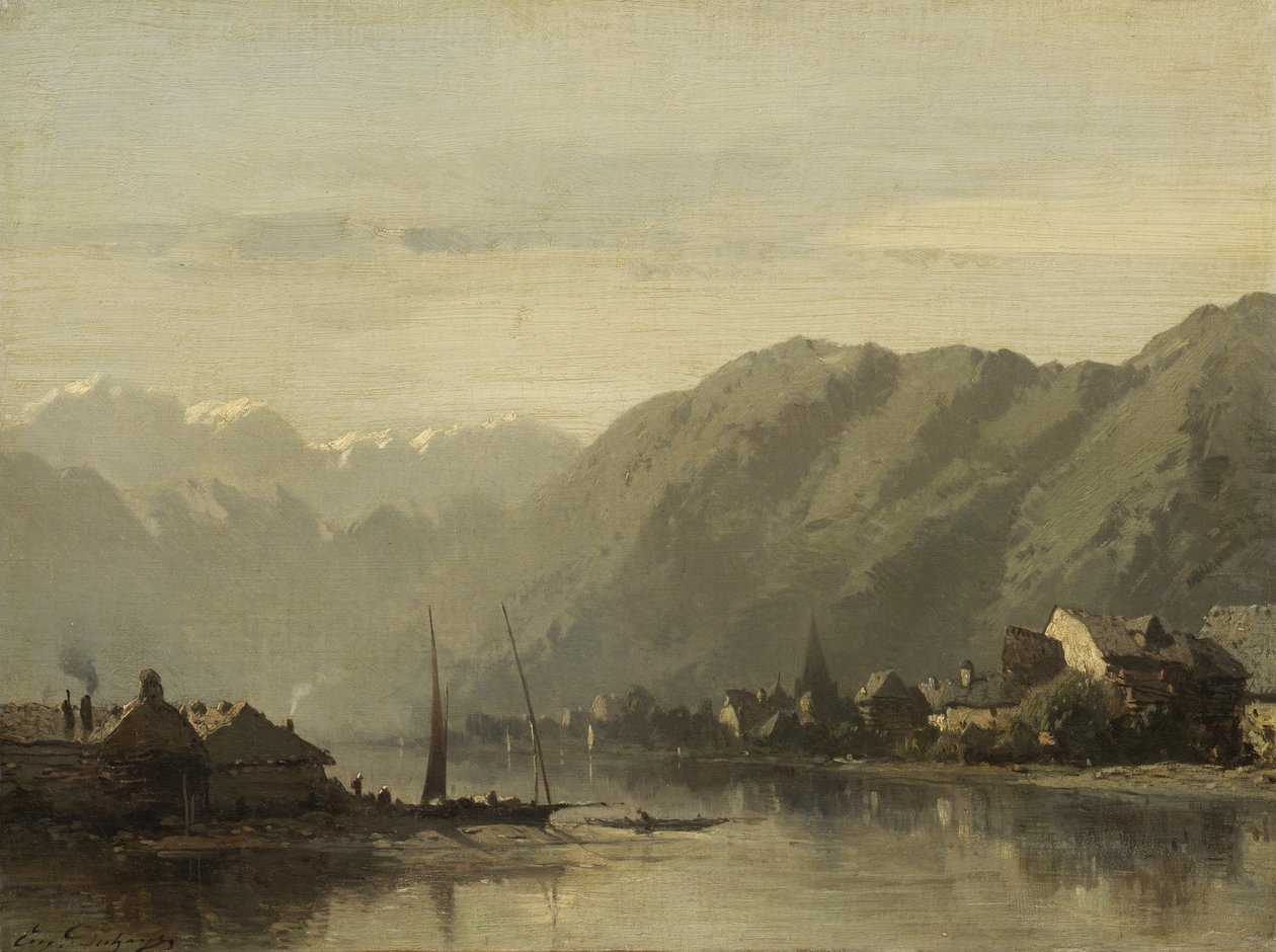 Sveitsin järvi, 1838-90 tekijältä Eugene Deshayes