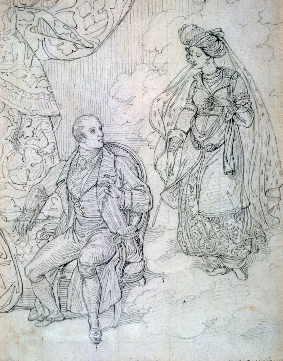 Nimetön, c1815-1865 tekijältä Eugene Deveria