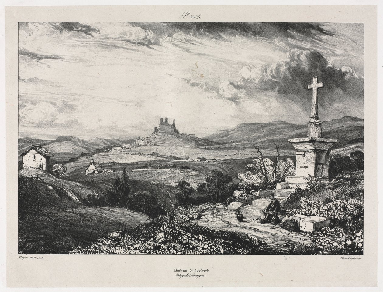Larderolen linna, 1832. tekijältä Eugene Isabey