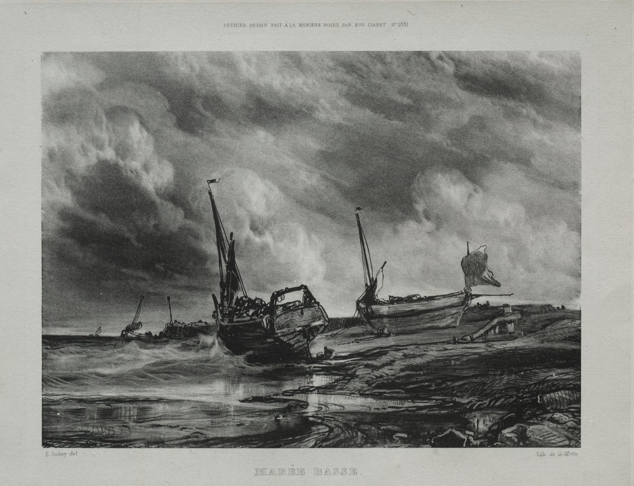 Laskuvesi, 1831. tekijältä Eugene Isabey