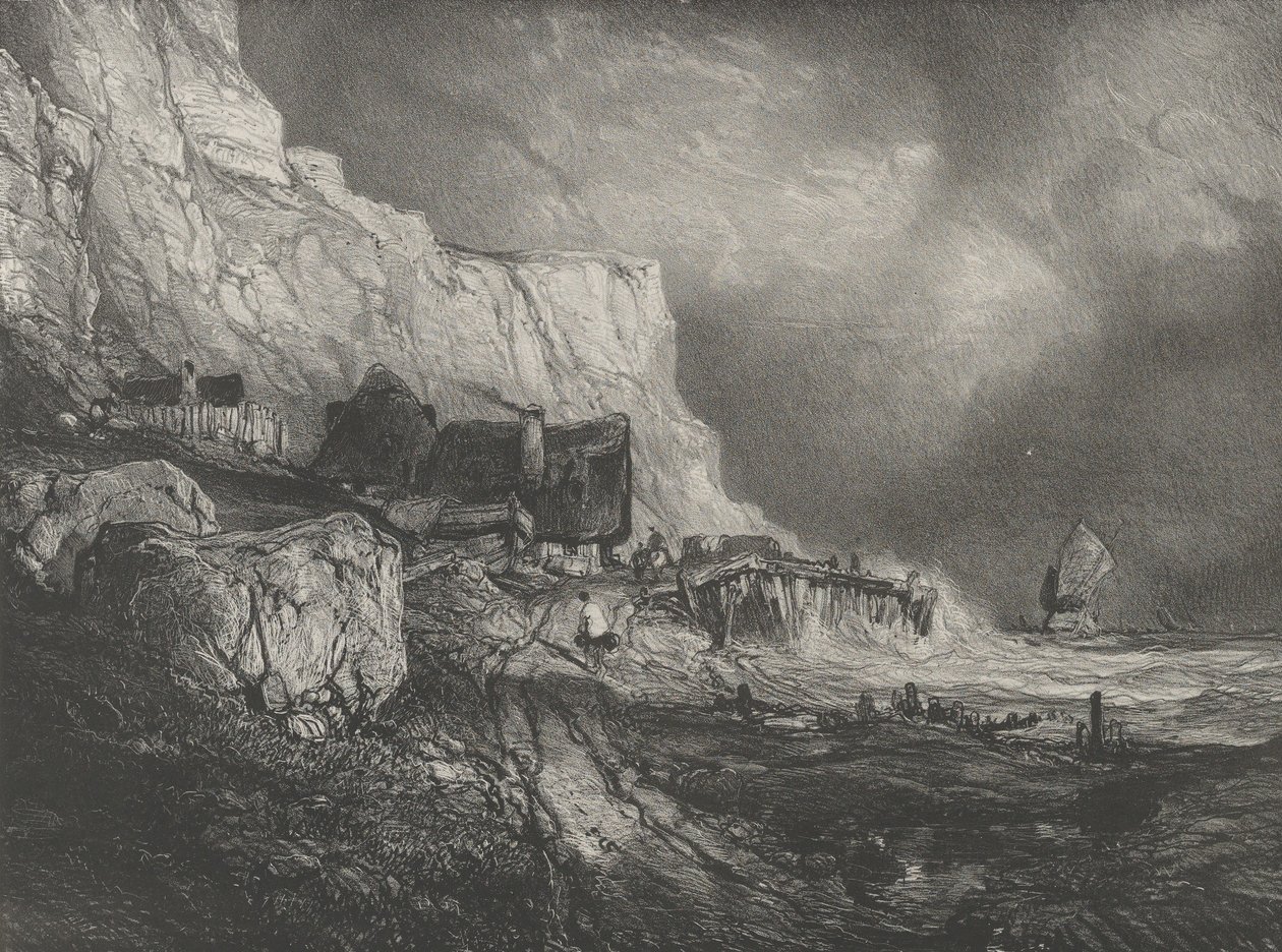 Dieppen ympäristö, 1833. tekijältä Eugene Isabey