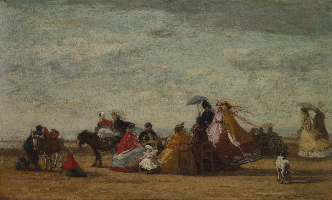 Rantakuvaus, c. 1865-1867. tekijältä Eugene Louis Boudin