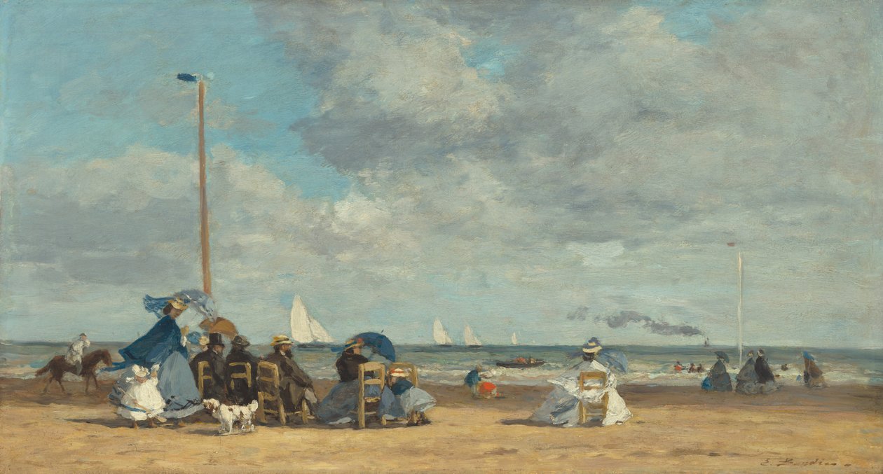 Trouvillen ranta, 18641865. tekijältä Eugene Louis Boudin