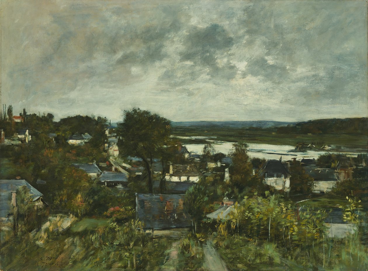 La Touques lähellä Deauvilleä, 1883. tekijältä Eugene Louis Boudin