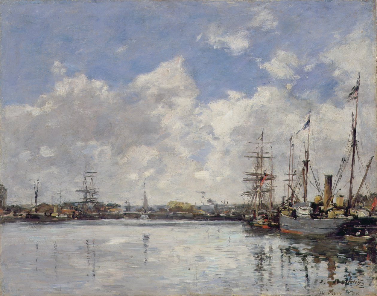Le Havre, satama, 1884 tekijältä Eugene Louis Boudin