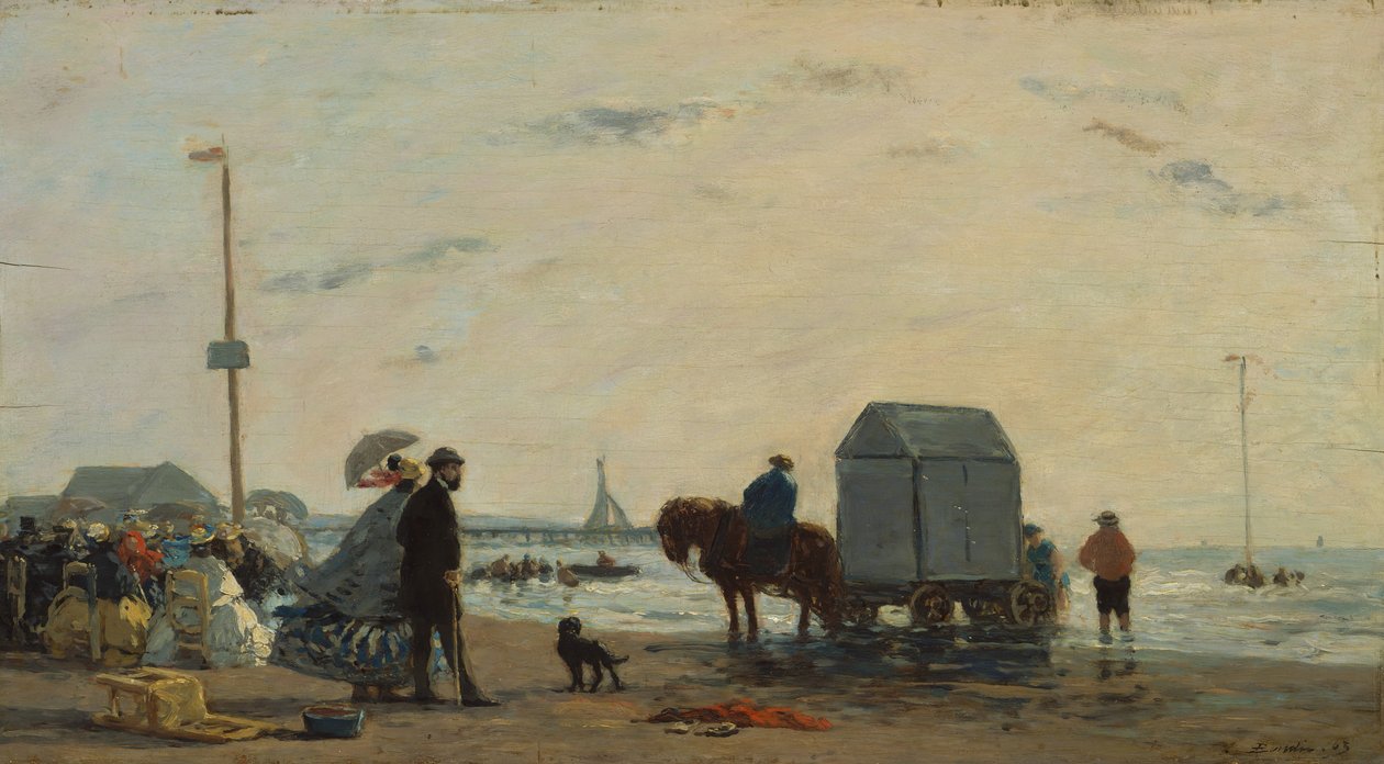 Trouvillen rannalla, 1863. tekijältä Eugene Louis Boudin