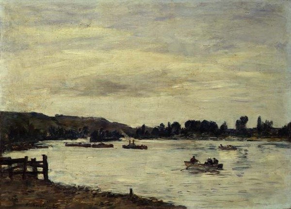 Seine Rouenin lähellä tekijältä Eugene Louis Boudin