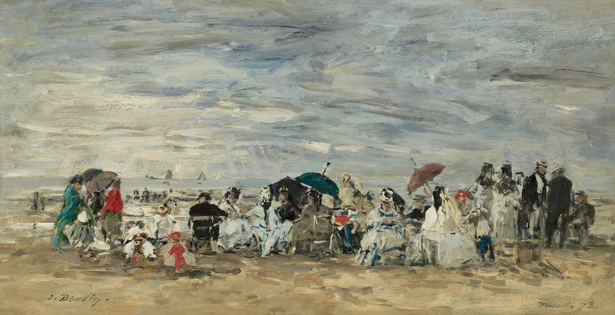 Trouville, Rantakohtaus tekijältä Eugene Louis Boudin