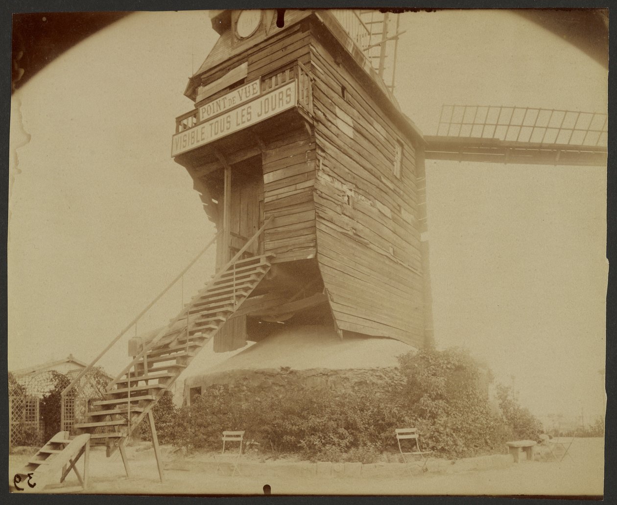 Montmartre, Moulin de la Galette, Rue Lepic. tekijältä Eugène Atget