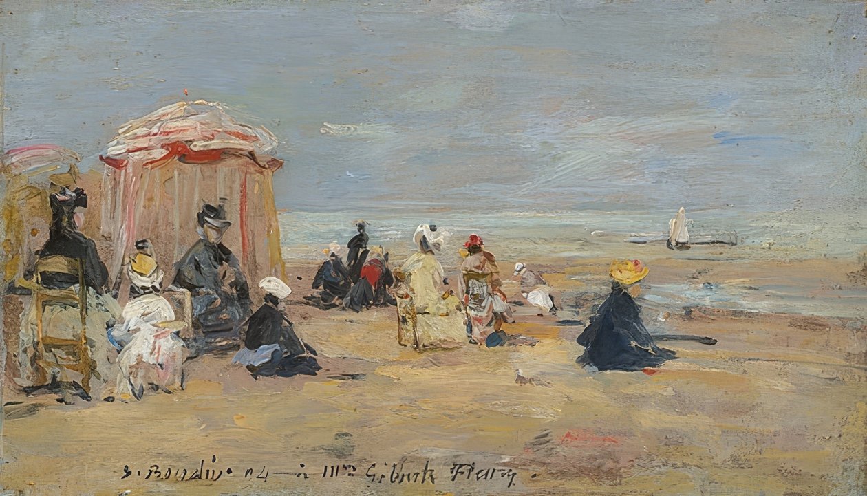Rannalla. 1894 tekijältä Eugene Louis Boudin