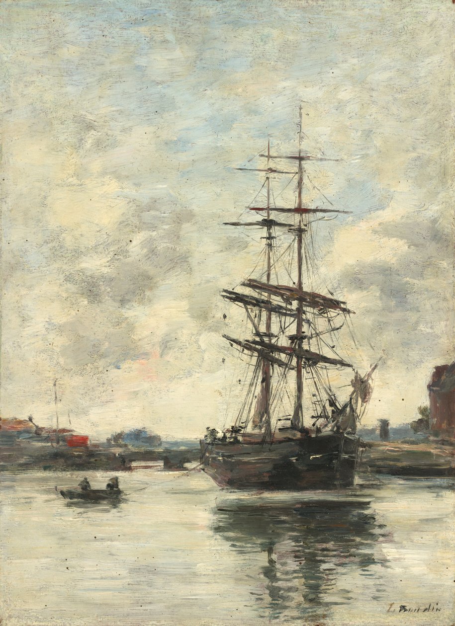 Laiva Touquesilla tekijältä Eugène Boudin