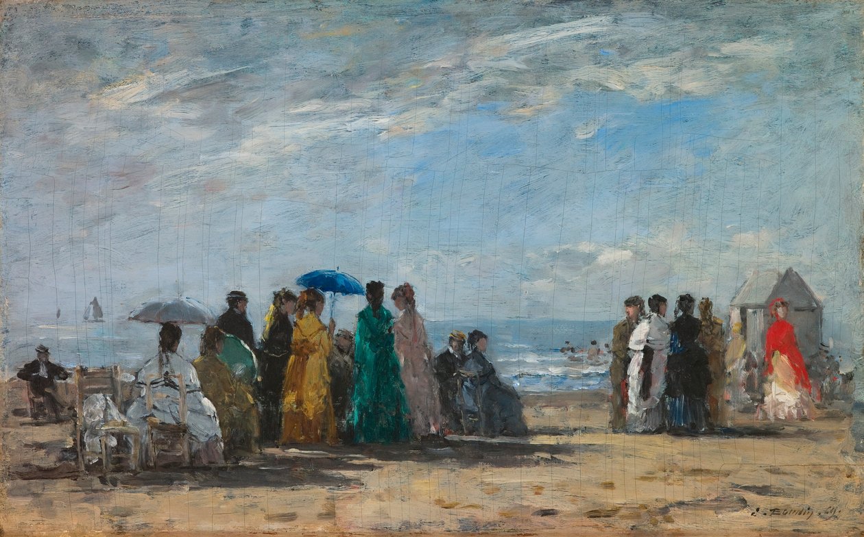 Trouvillen ranta tekijältä Eugène Boudin