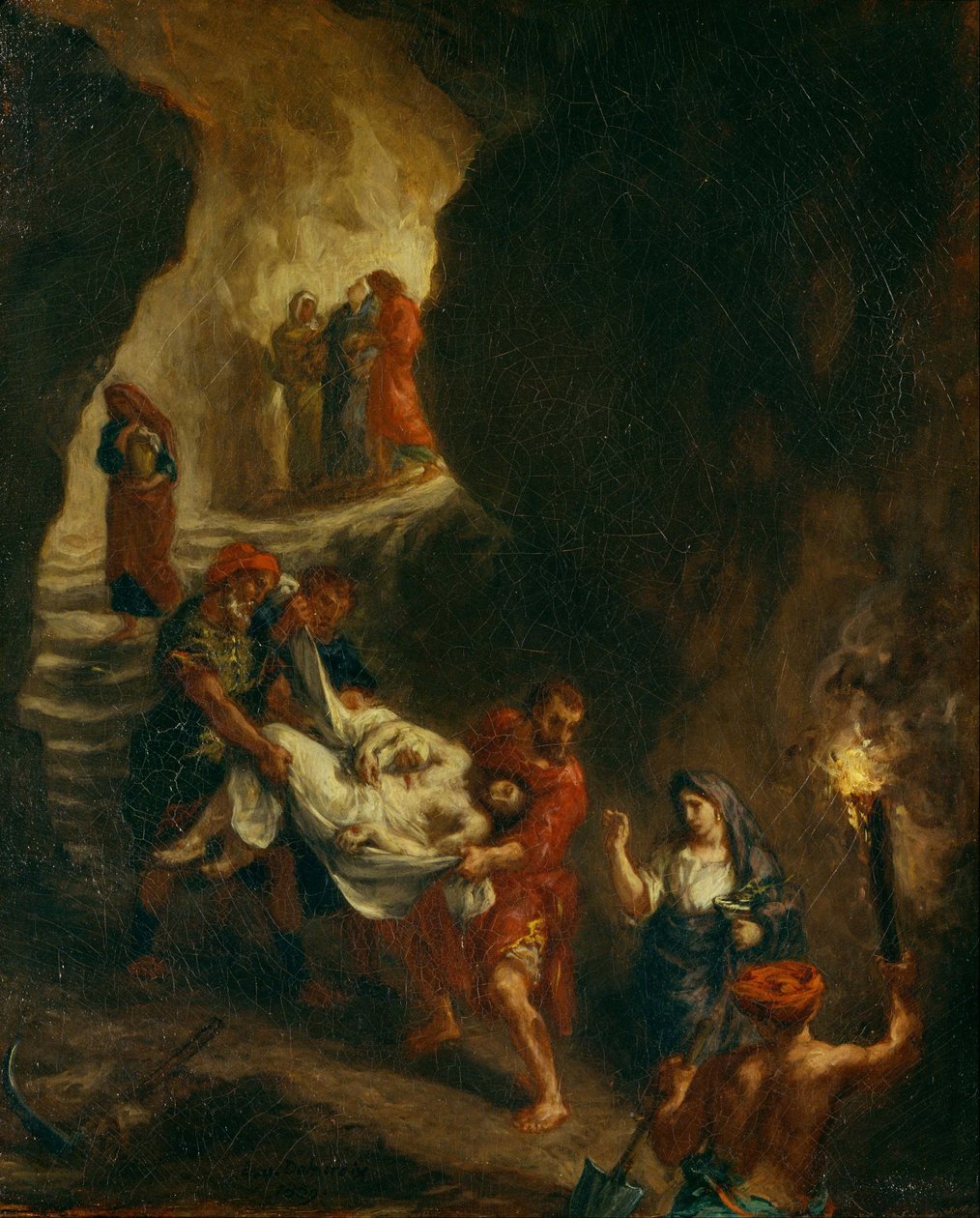 Kristus kannettiin hautaan. tekijältä Eugène Delacroix