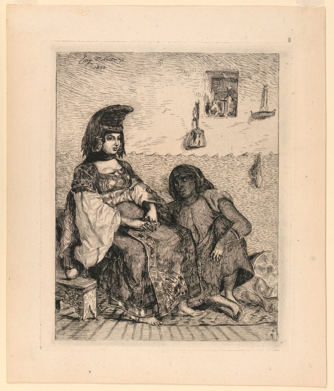 Algerin juutalainen nainen tekijältä Eugène Delacroix