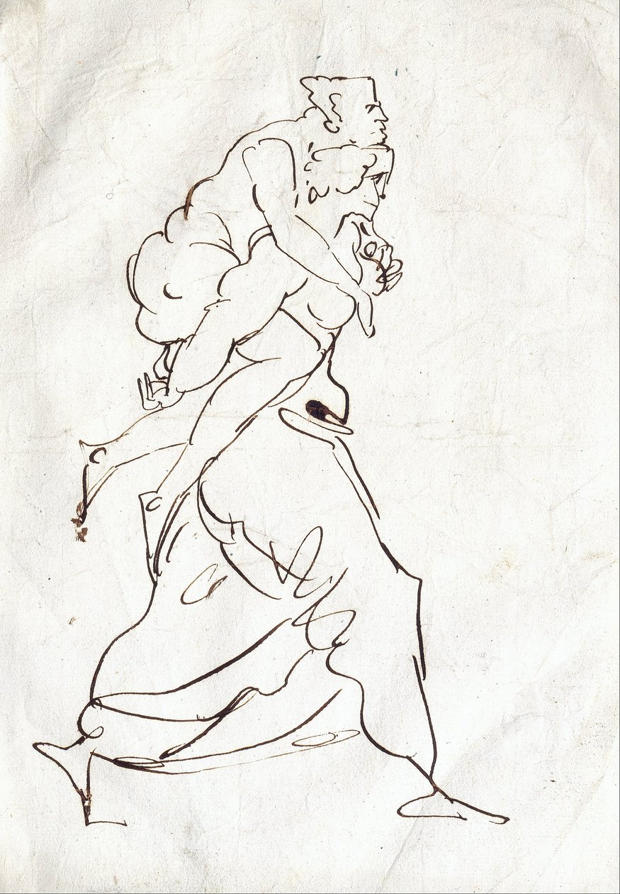 Aeneas ja Anchises tekijältä Ferdinand Victor Eugene Delacroix