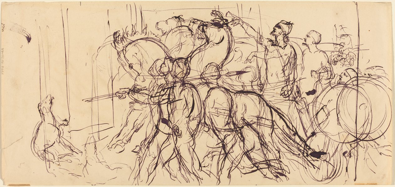 Vaununkuljettajat. tekijältä Eugène Delacroix