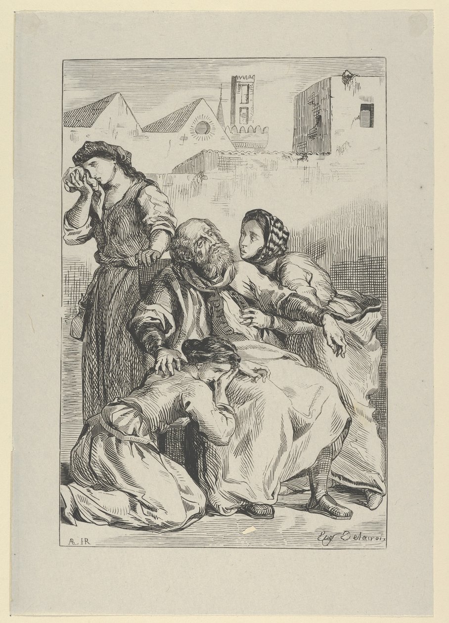 Goetz von Berlichingenin kuolema, 1845, 1845. tekijältä Eugène Delacroix